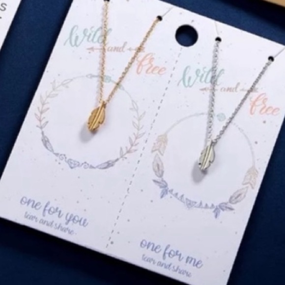 NWT Wild and Free Feather Friendship Necklaces - Picture 3 of 9